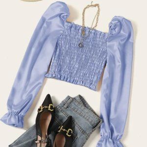 Shein Satin Crop Top